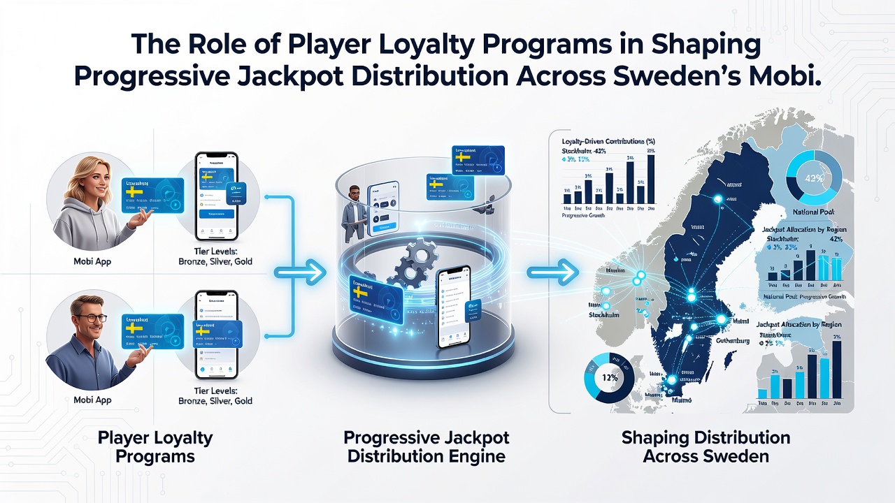 Chart showing tier-based contribution rates to progressive jackpots on Swedish mobile slots